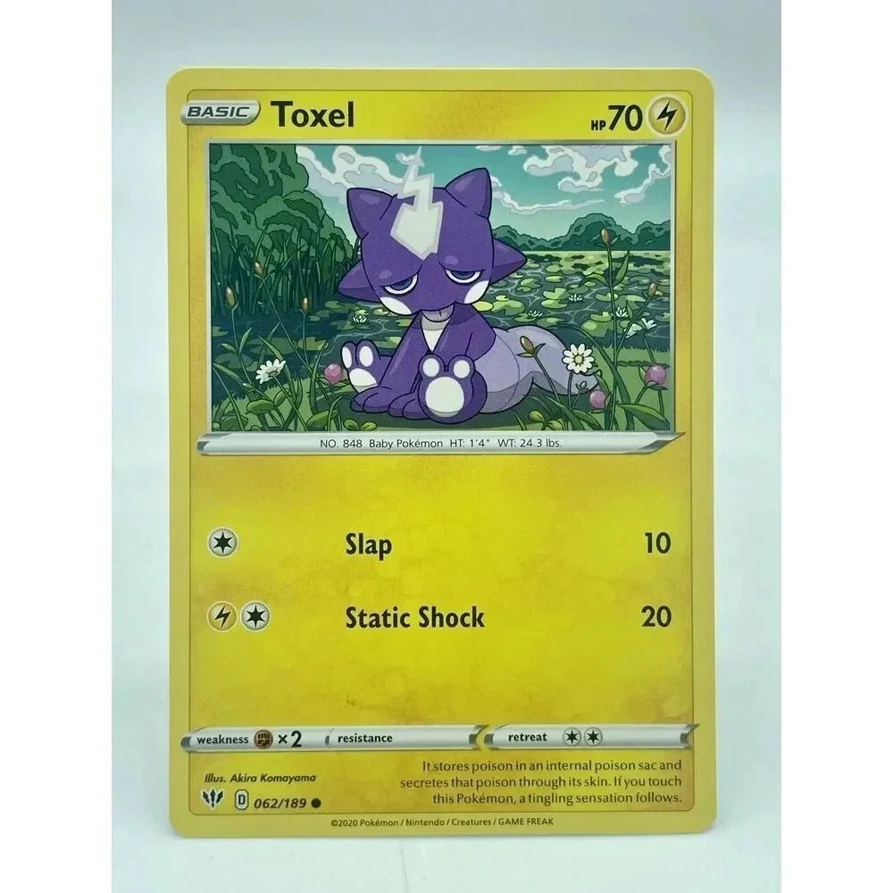 Toxel 062/189 Darkness Ablaze Non-Holo Pokémon TCG Mint Unplayed